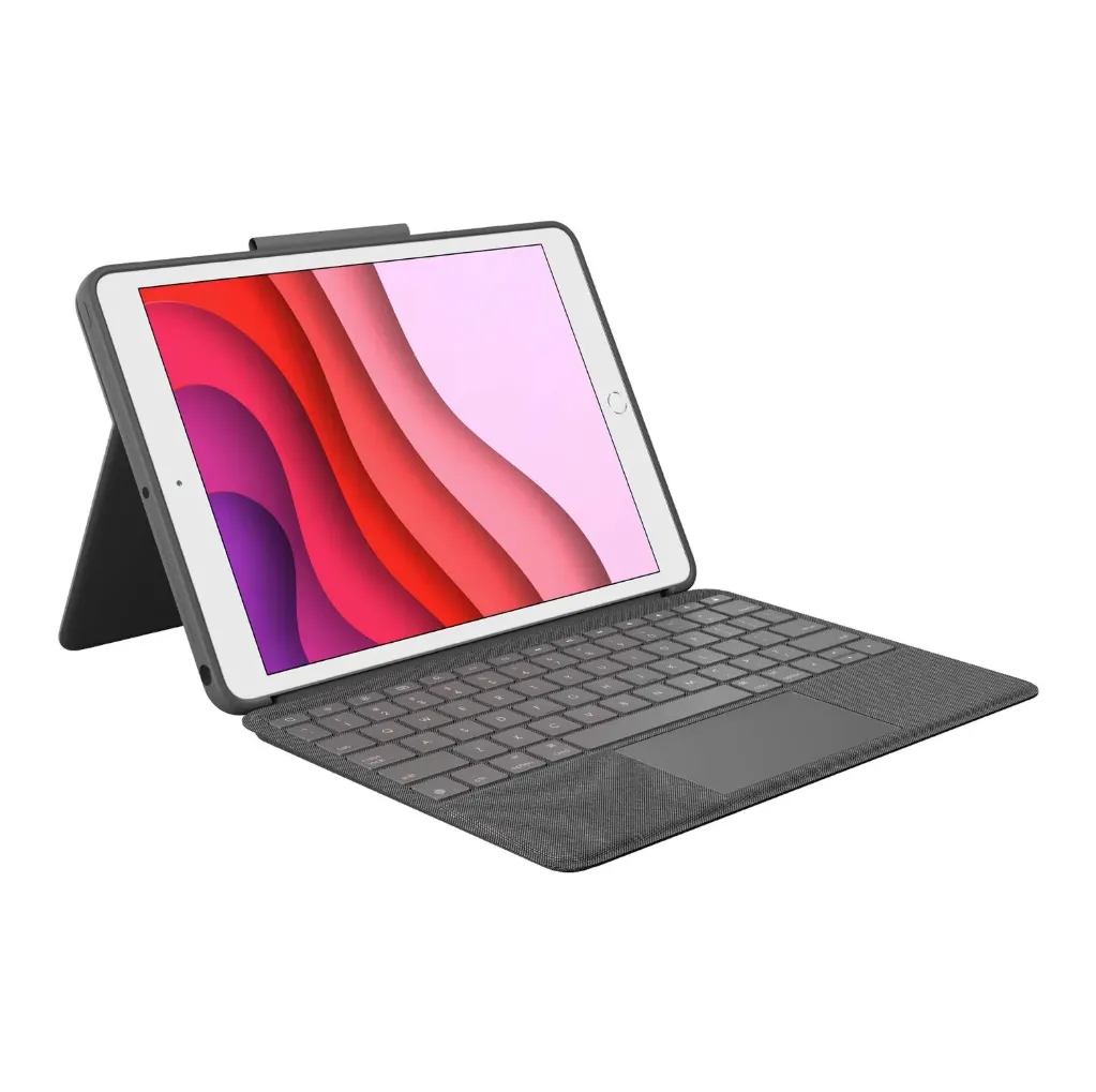 Logitech Combo Touch Detachable Keyboard Case with Trackpad and Smart Connector Technology for iPad (7th and 8th 9th Gen)