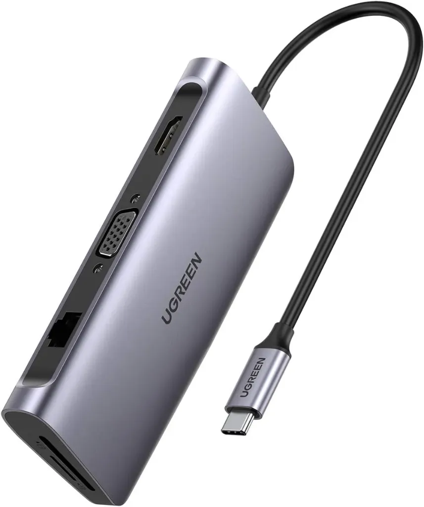 UGreen 9in1 USB C to 4K HDMI VGA USB 3.0 Card Reader Hub Thunderbolt 3