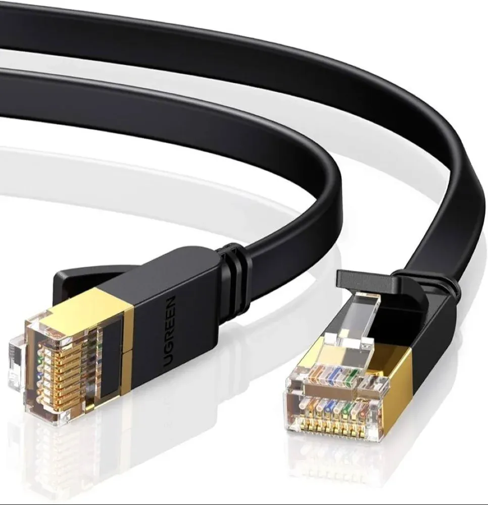 Ugreen NW106-11261 CAT7 U-FTP Flat Ethernet Cable 2M Black