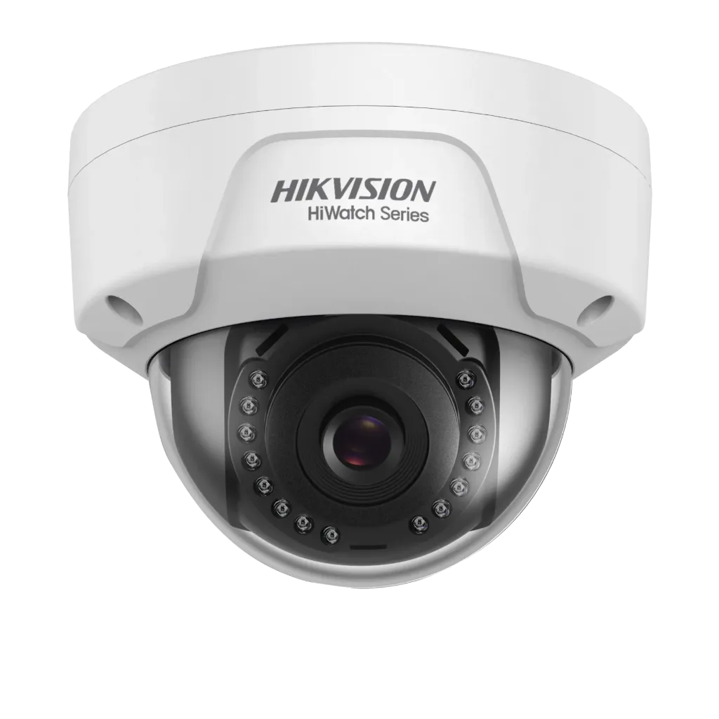 ⁠Hikvision HWI-D140H(C)(2.8) HiWatch H.265+ 4MP WDR FF2.8mm IR30m IP67 IK10 Dome IPC [12VDC/PoE, Metal Base & Plastic Cover Fixed Dome Network Camera