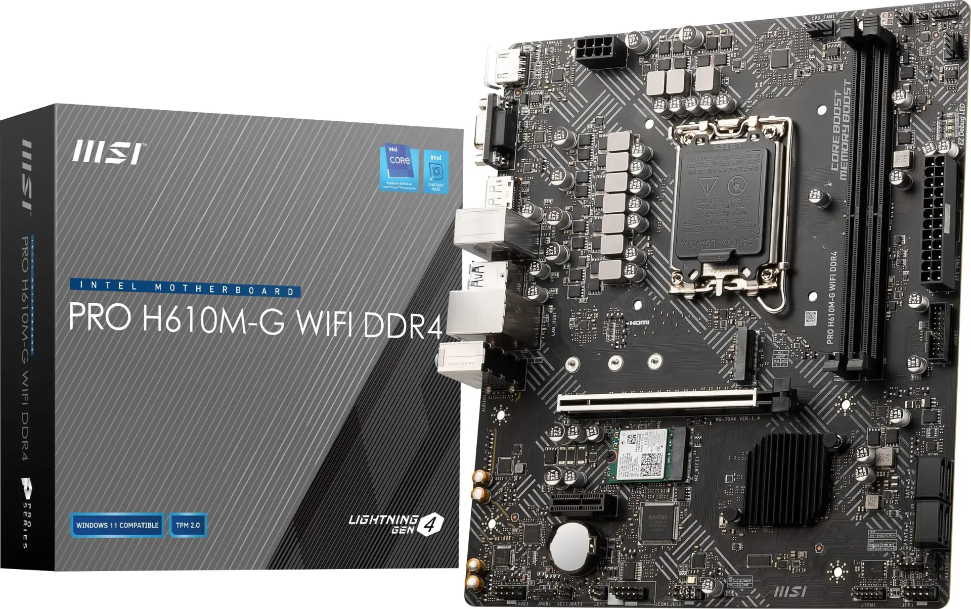 ⁠MSI H610M-G Pro WiFi DDR4 Motherboard