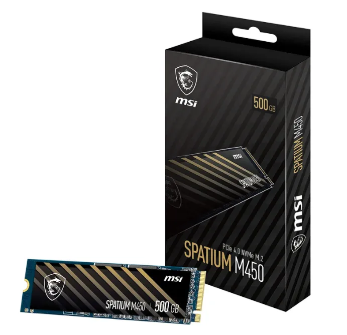 ⁠MSI Spatium M450 PCIe 4.0 NVME M.2 500GB SSD