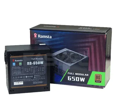 ⁠⁠Ramsta RB 650 650w ATX Full Modular True Rated Power Supply
