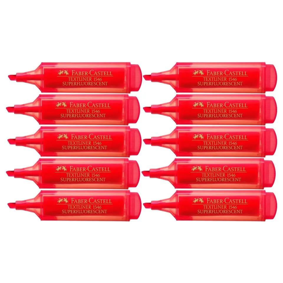  Faber Castell Highlighter Red |Box of 10