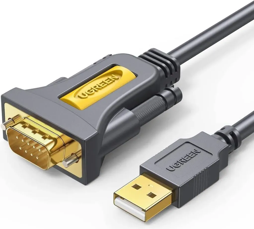 Ugreen CR104 USB 2.0 A to DB9 RS‑232 Male Adapter Cable Black